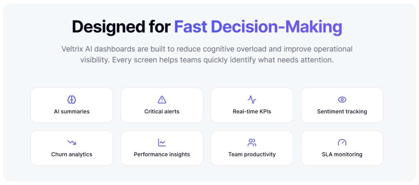 Veltrix AI explainability and trust interface