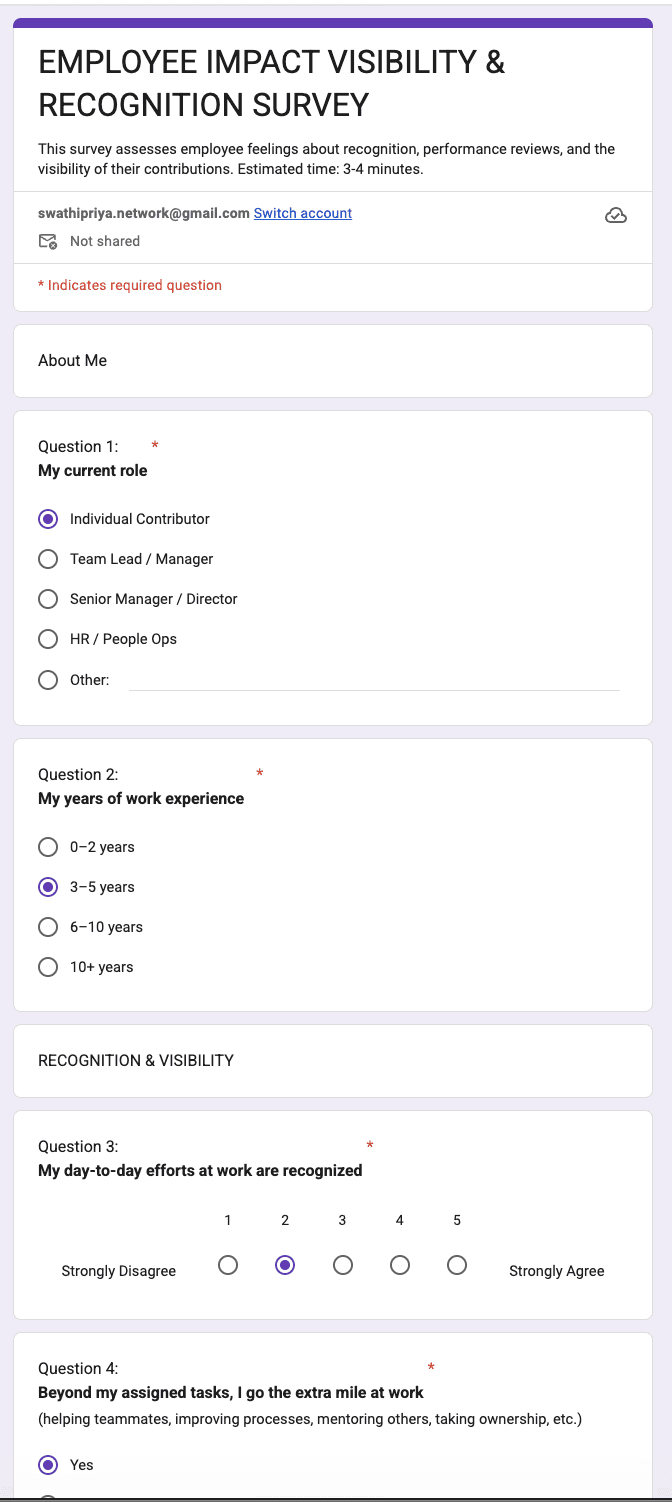 Survey results on performance visibility in mid-scale organizations