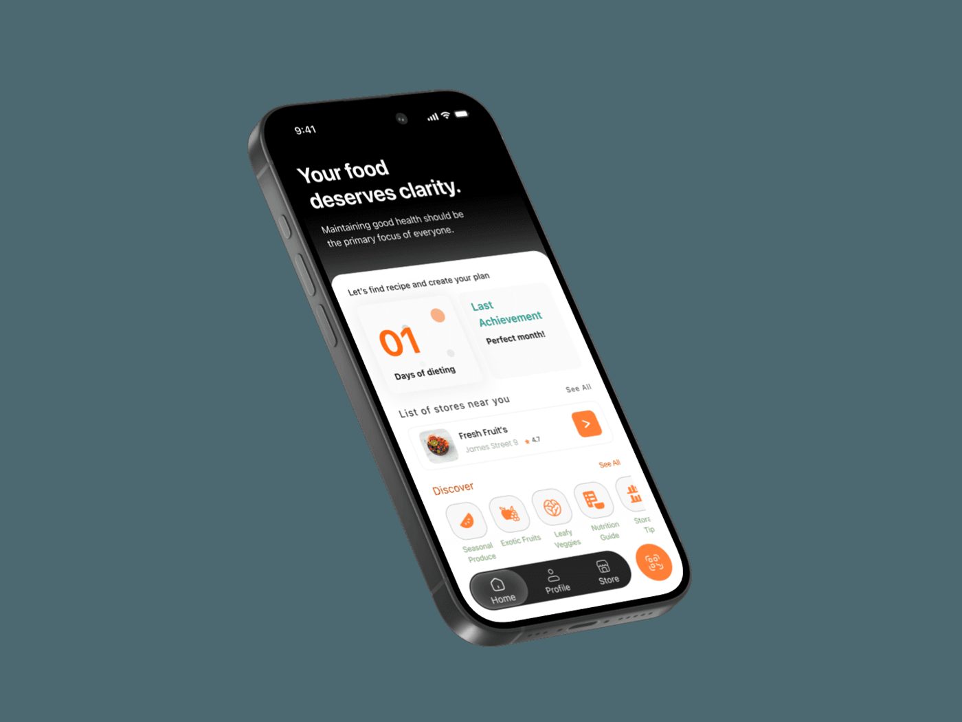 Harvi freshness scanning app on a phone