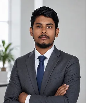 Portrait of Vamsi Uddanda, product designer